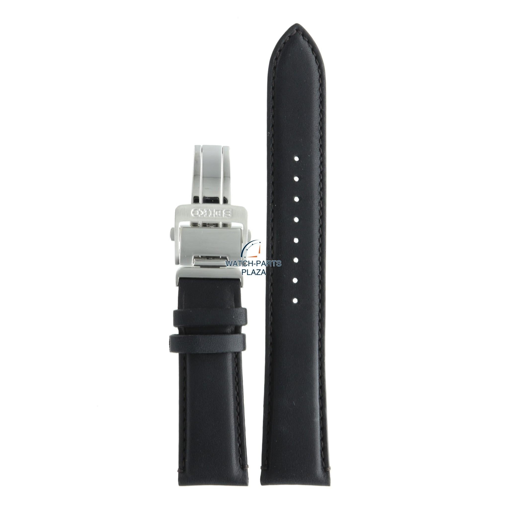 Seiko L0CA011J0 Watch band SARG011 - LOCA B 20 black leather 20 mm - Mechanical - Watch Plaza