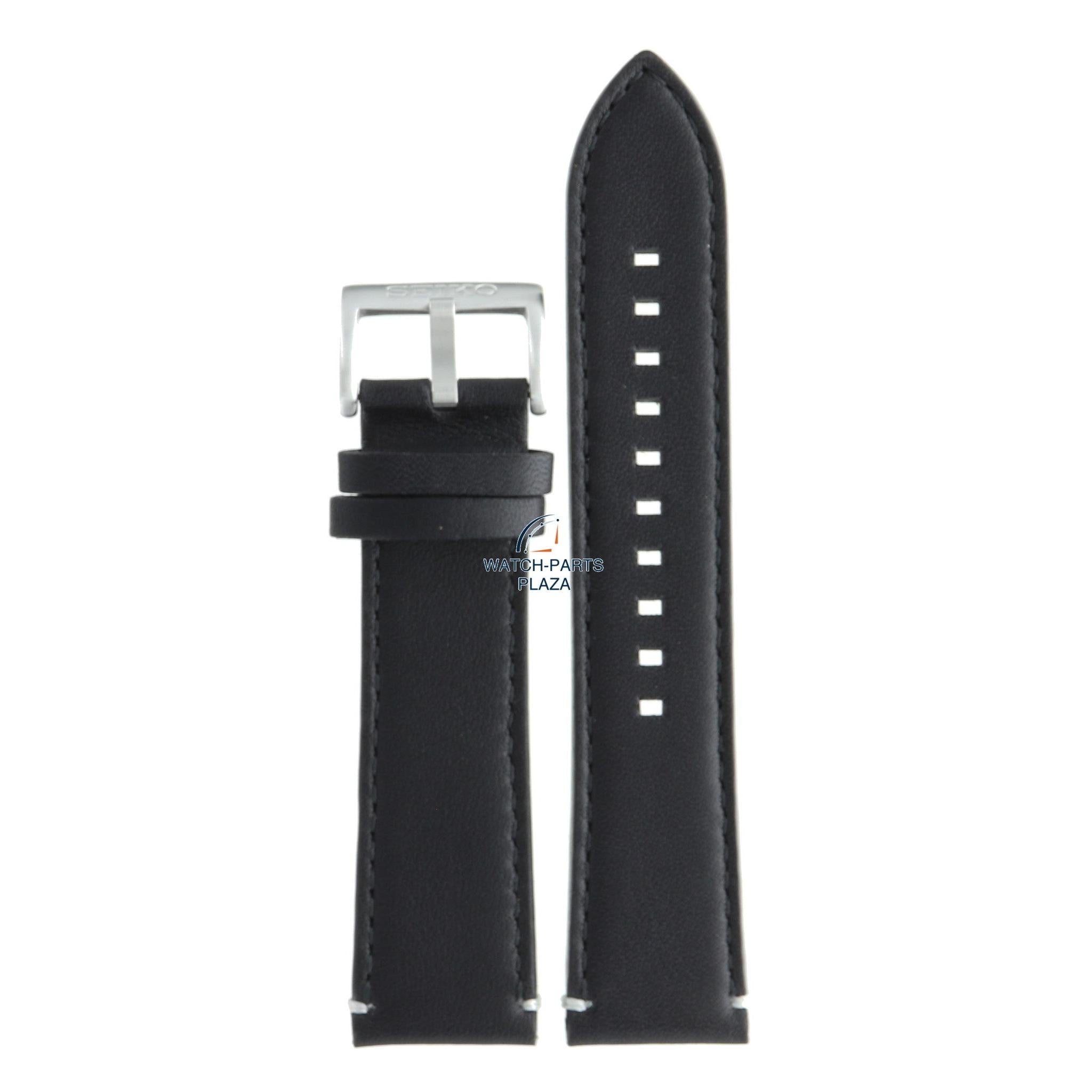 Seiko L0HM011J0 Watch band SSG013 - 8B92 0AV0 black leather 22 mm - Prospex - Watch Plaza