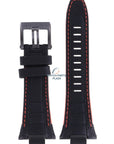 Seiko LOOR B 14 - SNAE37 Watch Band L00R111M0 Black Leather 14 mm Sportura - Watch Plaza