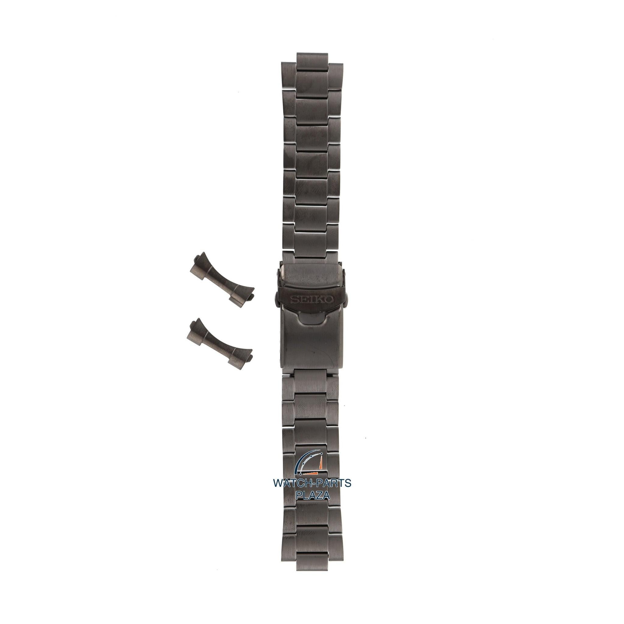 Seiko M0KWB13N0 Watch band SRP737 - 4R36 04P0 black stainless steel 22 mm - 5 Sports - Watch Plaza