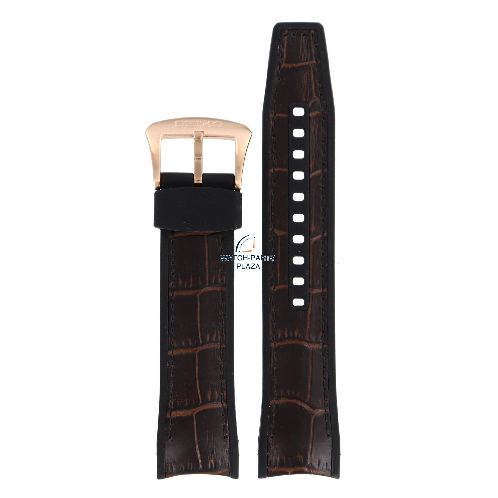 Seiko Premier Kinetic SNP146P1 / SSA374J1 watch band brown 22 mm 7D56 - 0AE0, 4R71 - 00A0 - Watch Plaza
