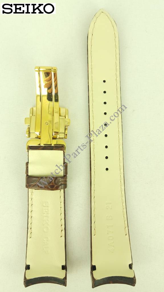 Seiko Premier Kinetic SRX004P1 Brown Watch Band 6A32 - 00R0 Strap 7T62 - 0JW0 SPC054 - Watch Plaza