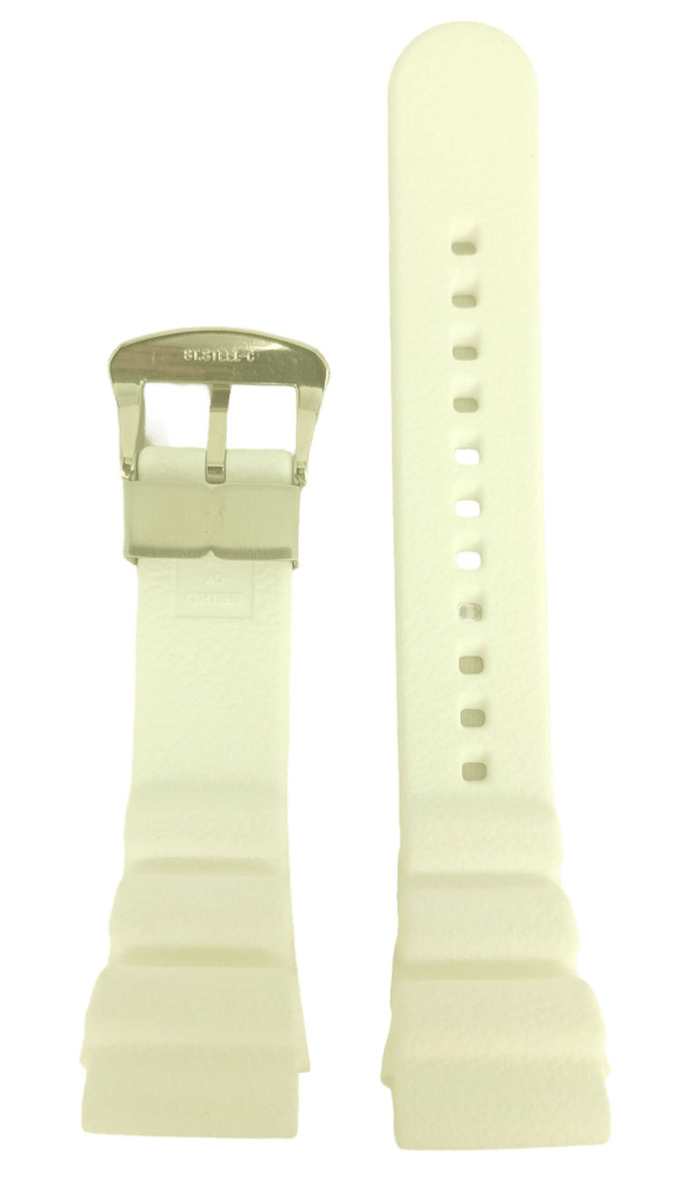 SEIKO Prospex SUN043P1 / SUN043P9 White Silicon Watch Band CY 24mm R01Y012J0 - Watch Plaza