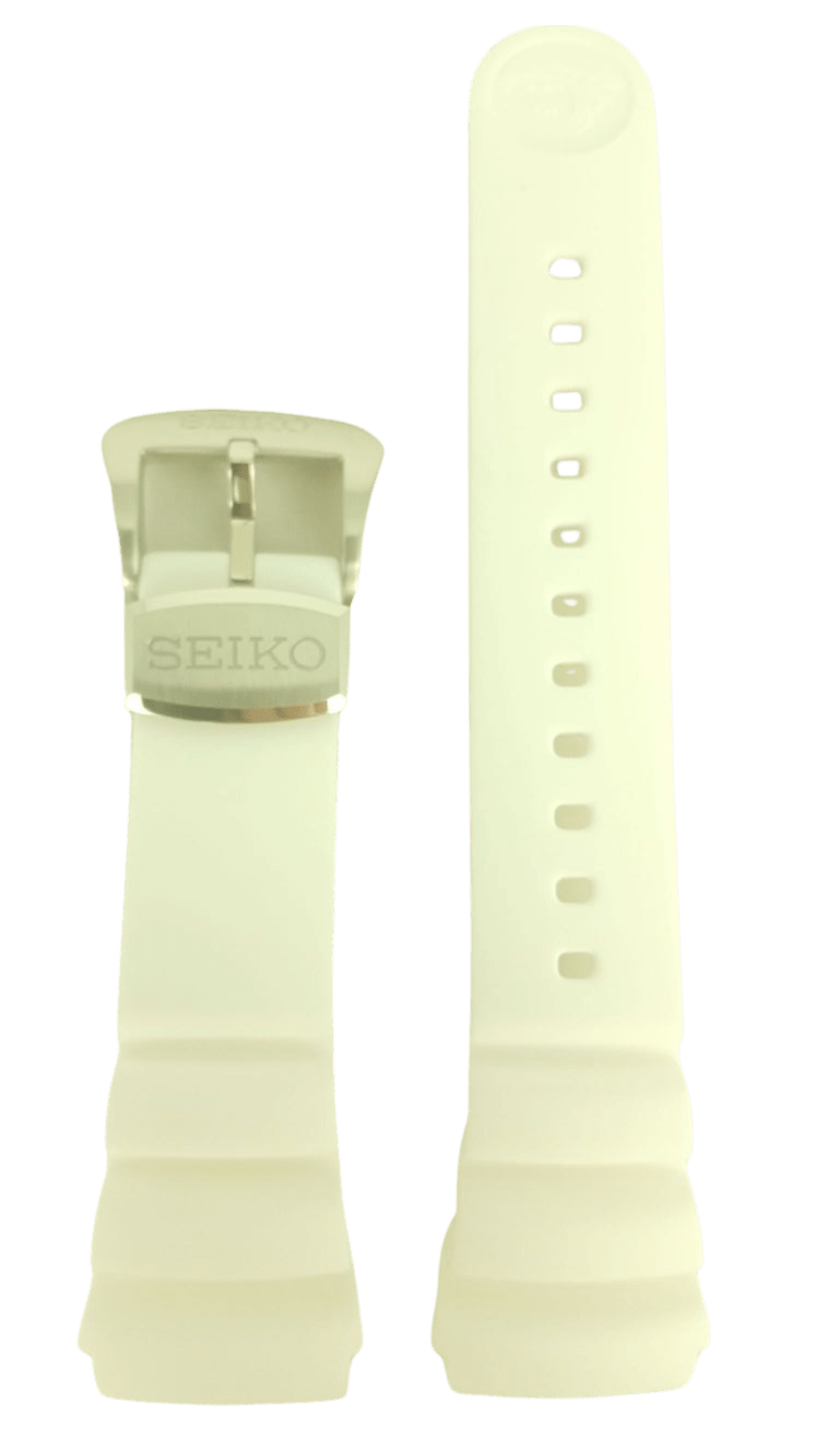 SEIKO Prospex SUN043P1 / SUN043P9 White Silicon Watch Band CY 24mm R01Y012J0 - Watch Plaza