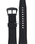 Seiko R037011M0 Watch band SNP145 - 7D56 0AE0 black rubber & leather 22 mm - Premier - Watch Plaza