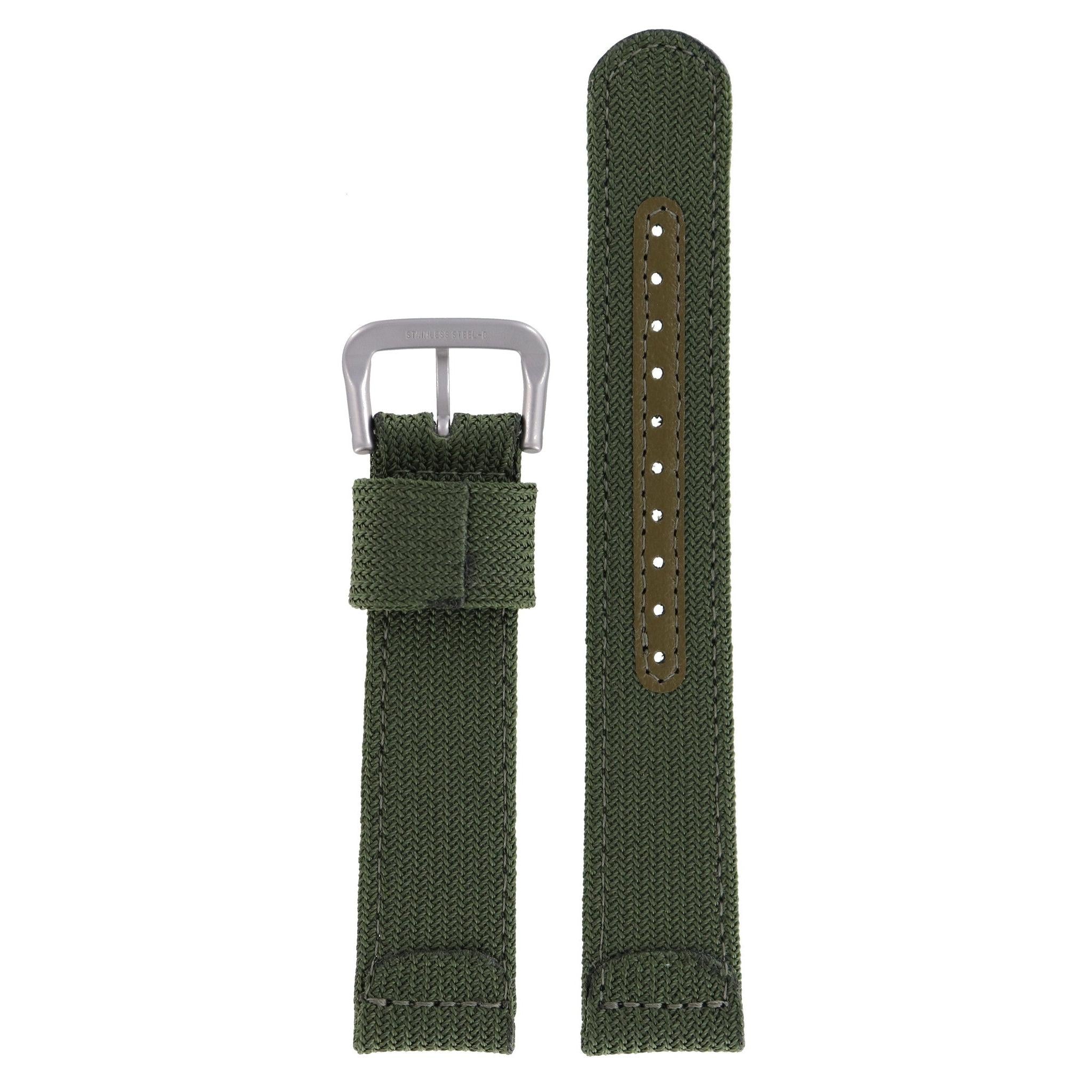 Seiko SNA027 - 7T62 - 0AH0 Watch Band 4J96JB Green Textile 20 mm - Watch Plaza