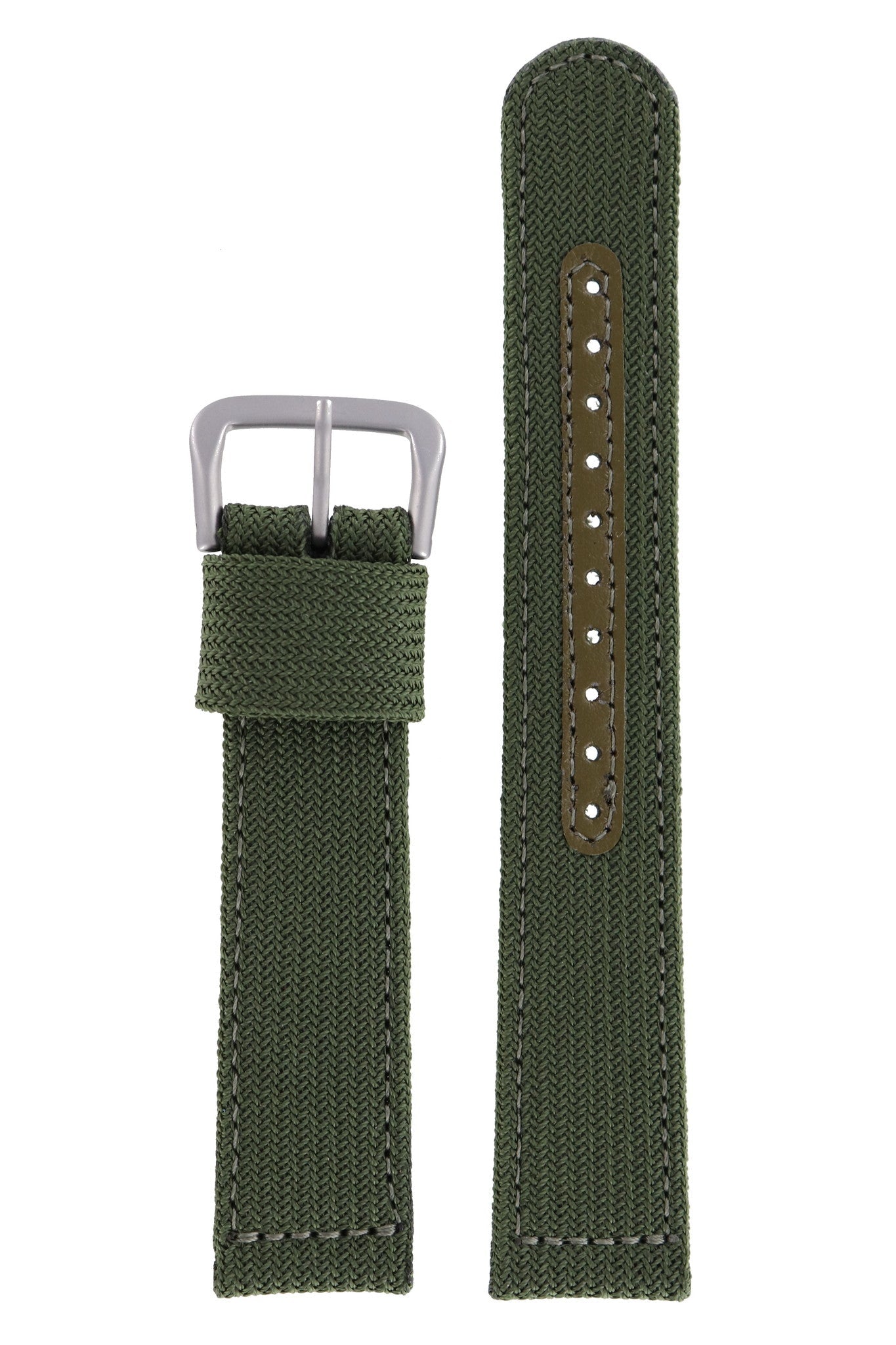 Seiko SNA027 - 7T62 - 0AH0 Watch Band 4J96JB Green Textile 20 mm - Watch Plaza