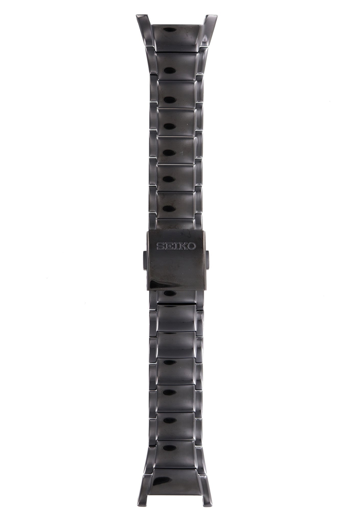 Seiko SNAB35 - Tachymeter Watch Band 35X3NK Black Stainless Steel 30 mm - Watch Plaza