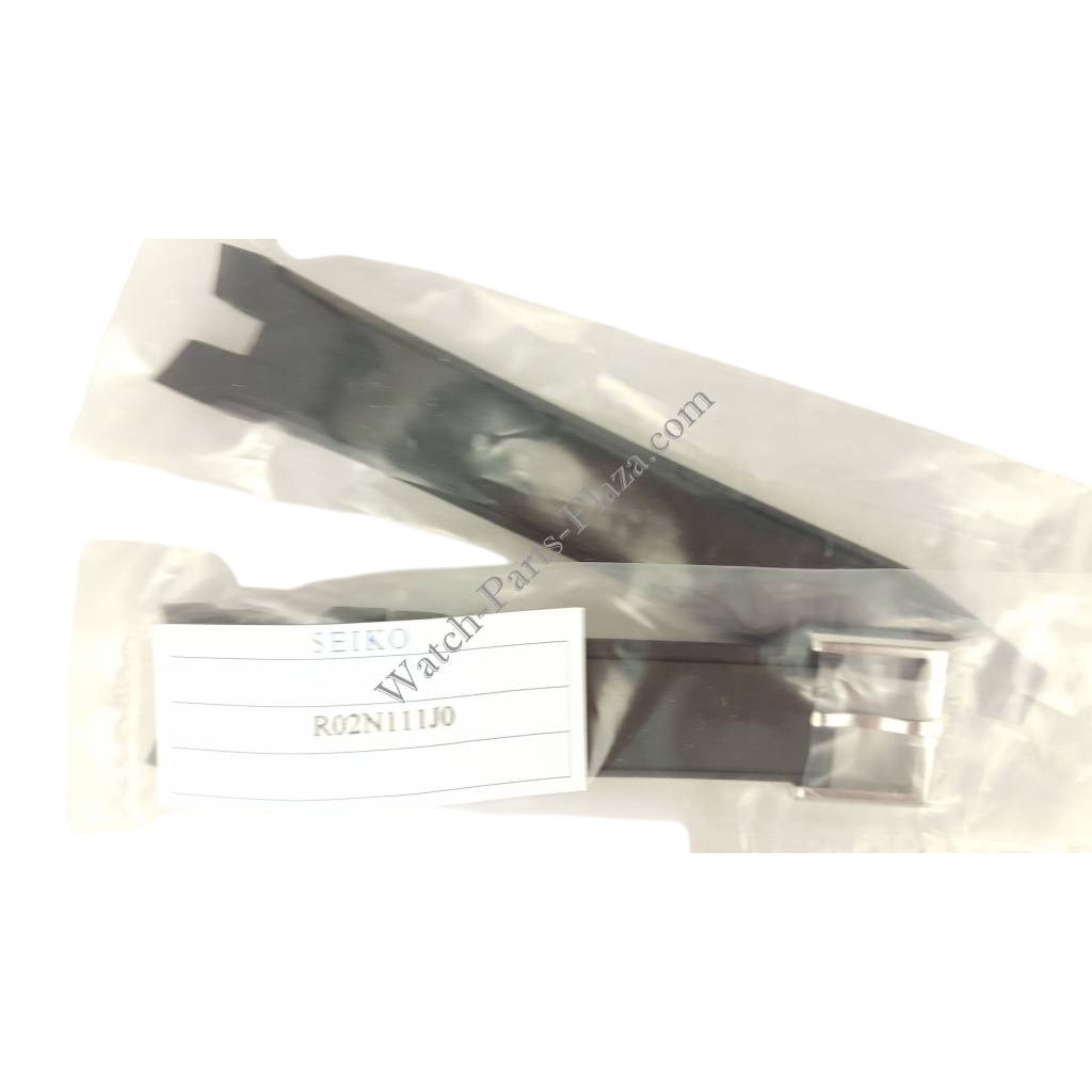 Seiko SNAE87P1 Black Rubber Watch Band 7T62 - 0LC0 Strap 21mm - Watch Plaza