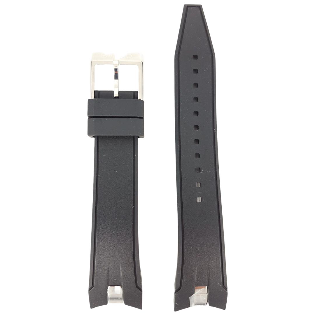 Seiko SNAE87P1 Black Rubber Watch Band 7T62 - 0LC0 Strap 21mm - Watch Plaza