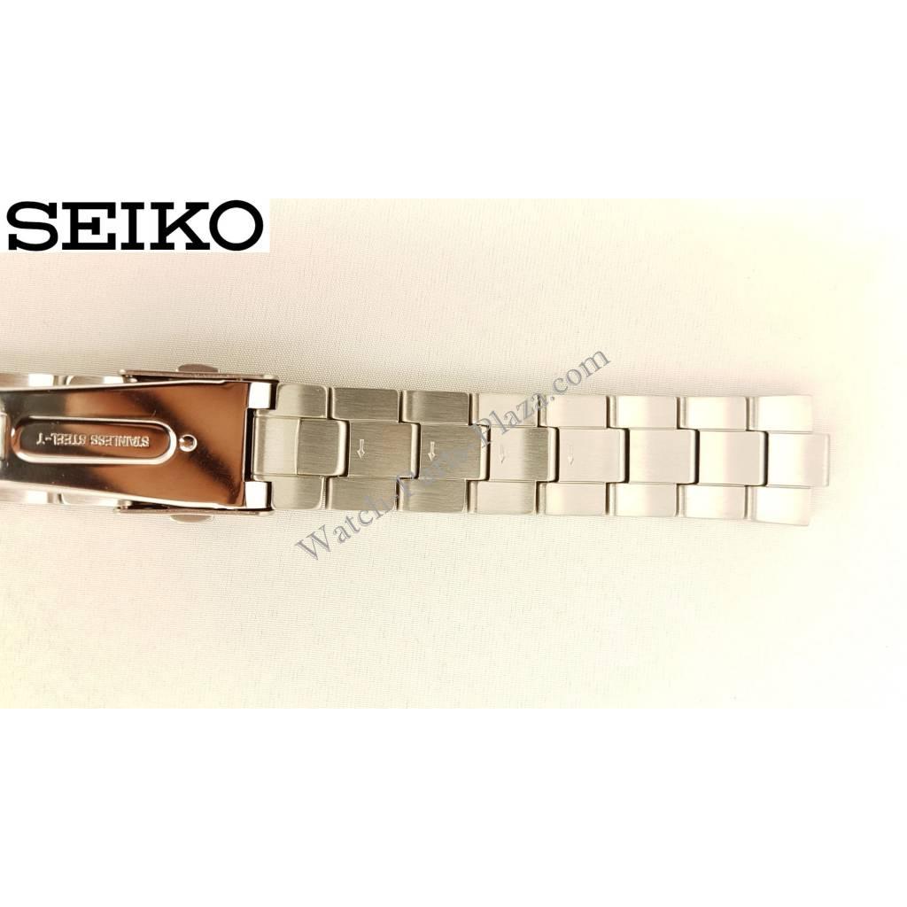 Seiko Spirit Solar Stainless Steel Watch Band V158 - 0AB0 Strap SBPX007 SBPX009 4A5G1 - Watch Plaza