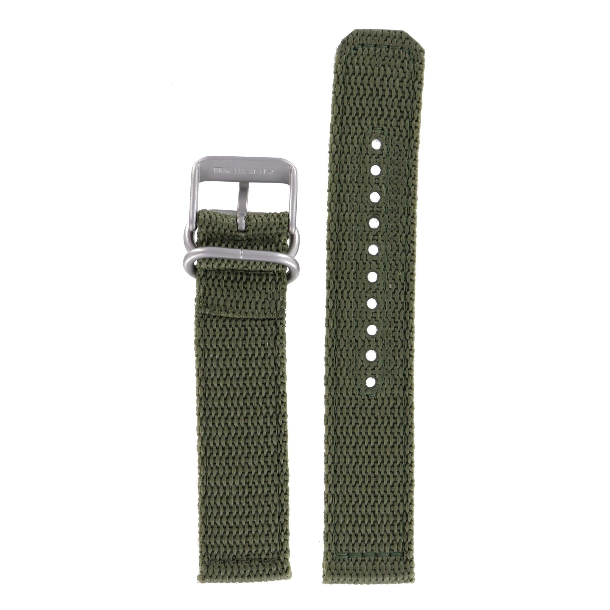 Seiko SRP145, SMY141 & SNKH69 Watch Band 301D3JL Green Textile 20 mm 5 Sports - Watch Plaza