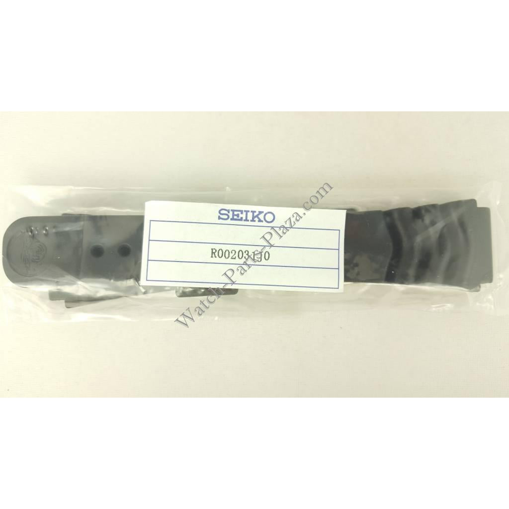 Seiko SRP497K1 SRP639 SKZ327 Black Rubber Watch Band 22 mm R002031J0 - Watch Plaza