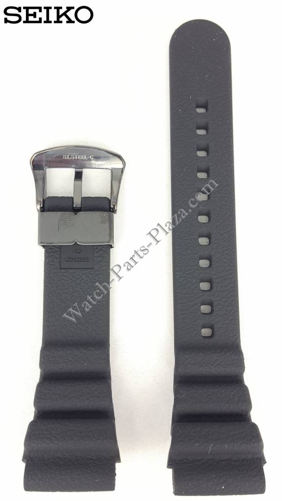 SEIKO SUN023J1 / SUN045J1 Black Silicon Watch Band CY24 mm R01Y011M0 - Watch Plaza