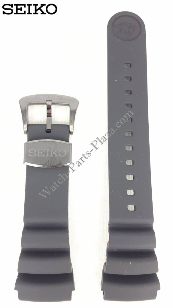 SEIKO SUN023J1 / SUN045J1 Black Silicon Watch Band CY24 mm R01Y011M0 - Watch Plaza