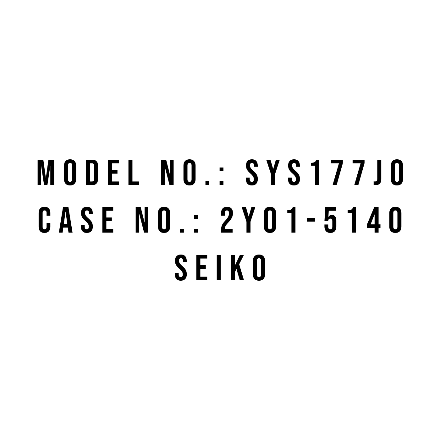 Seiko SYS177J0 watch 2Y01-5140