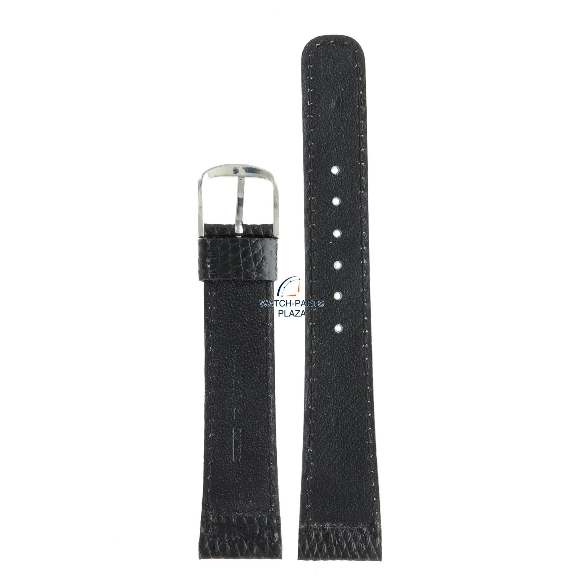 Seiko WLM48S Watch band 2620, 8620, H448, H449 black leather 18 mm - Quartz - Watch Plaza