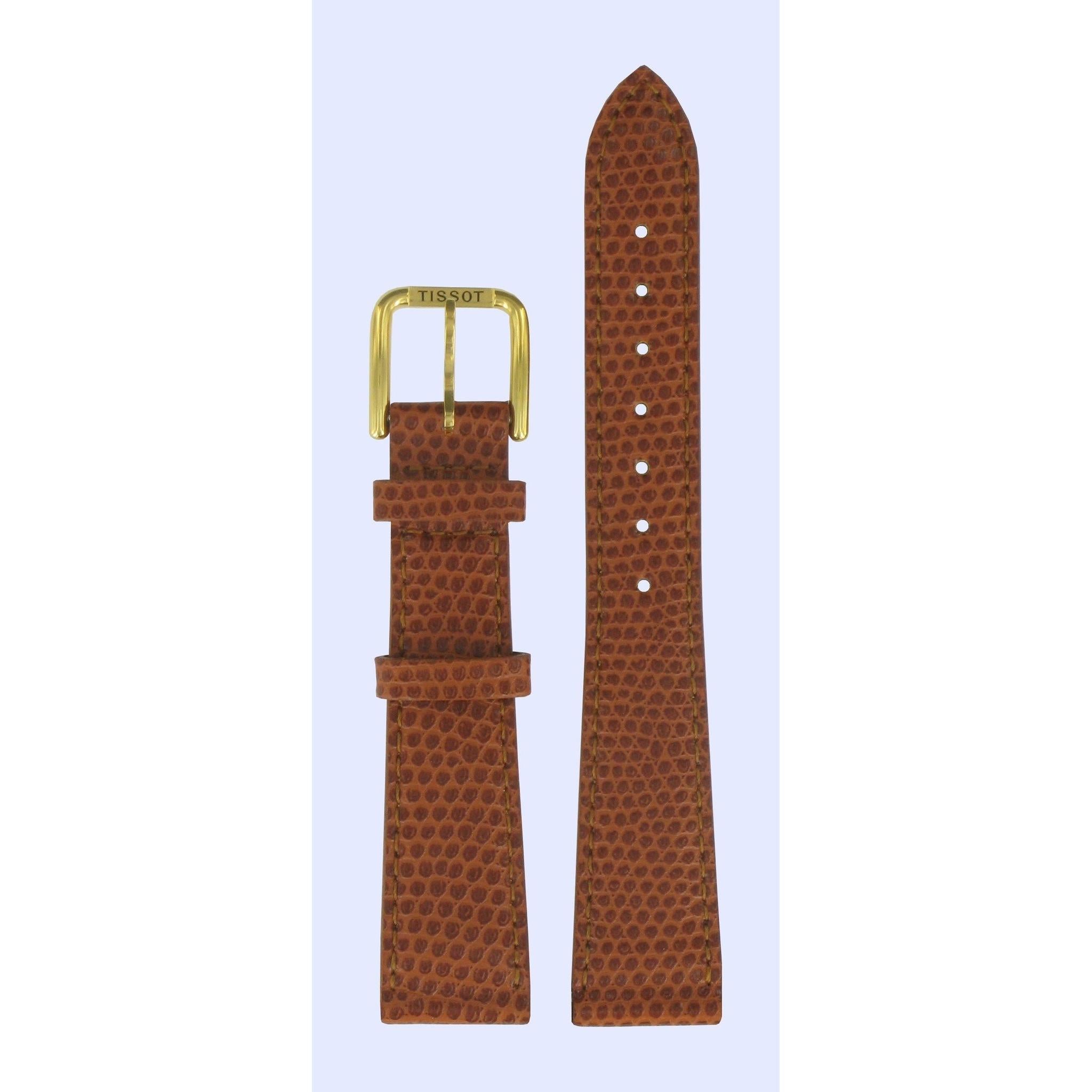 Tissot A280 / A282 Watch Band T600013070 Brown Leather 18 mm - Watch Plaza