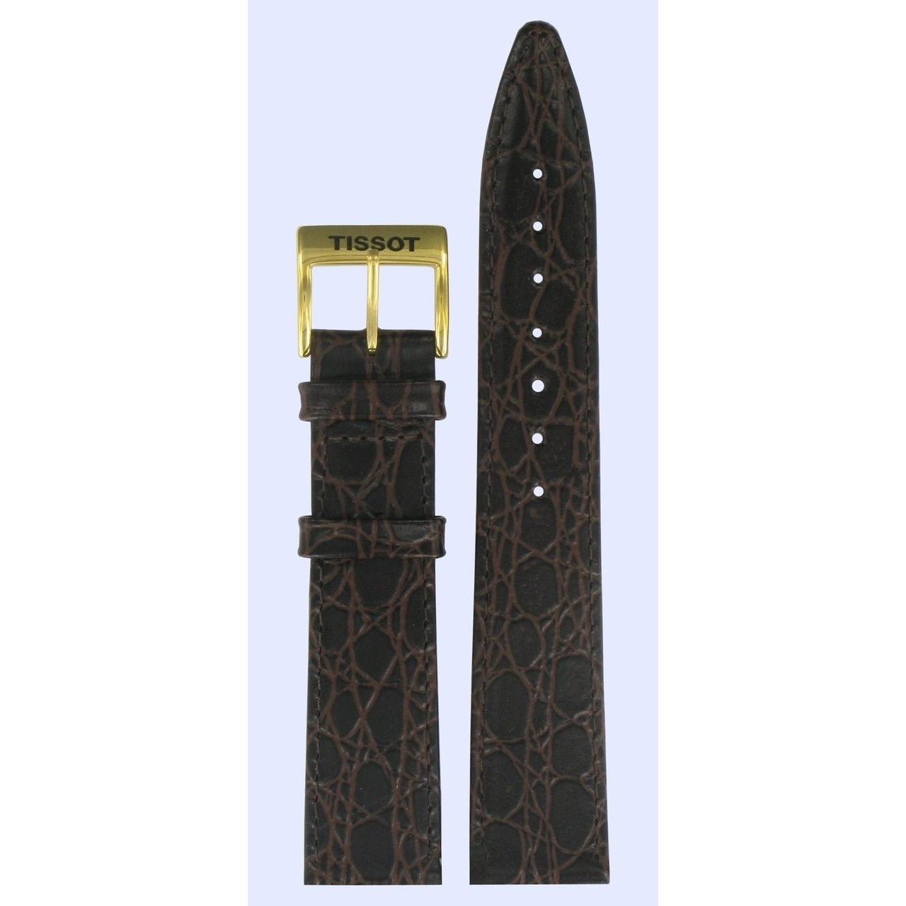 Tissot A660/760K - SEASTAR II Watch Band T600013310 Dark Brown Leather 18 mm Desire - Watch Plaza