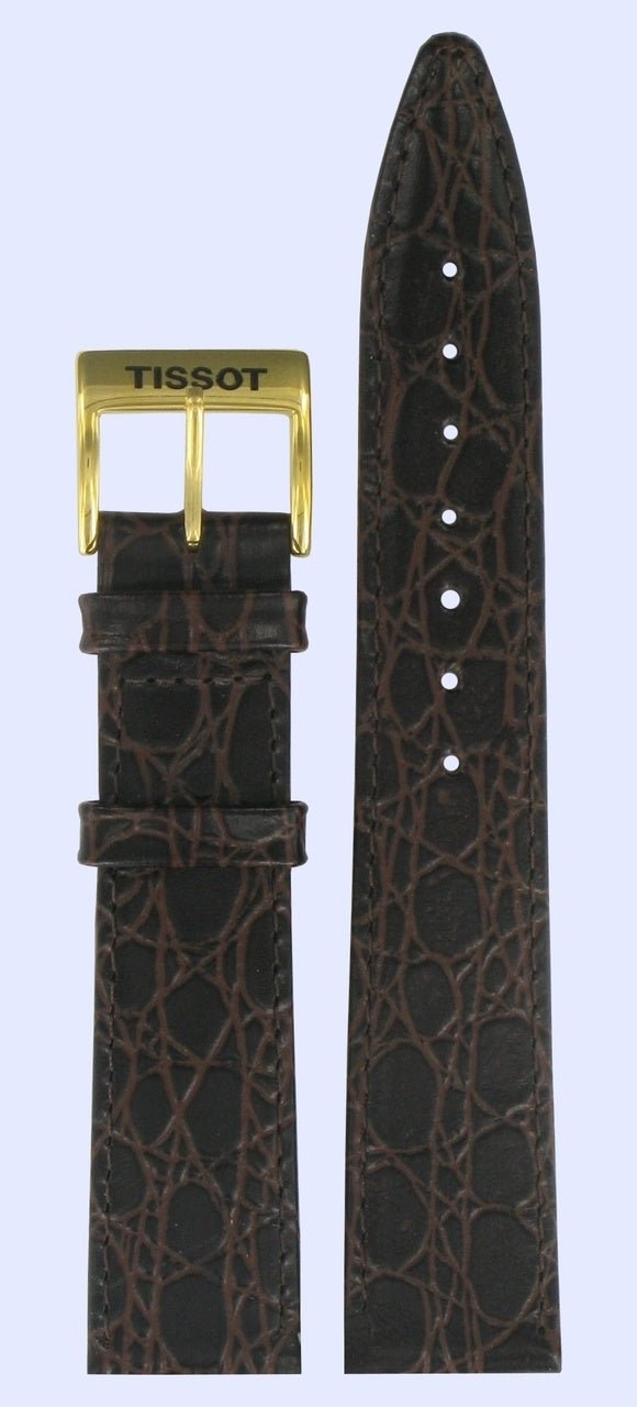 Tissot A660/760K - SEASTAR II Watch Band T600013310 Dark Brown Leather 18 mm Desire - Watch Plaza