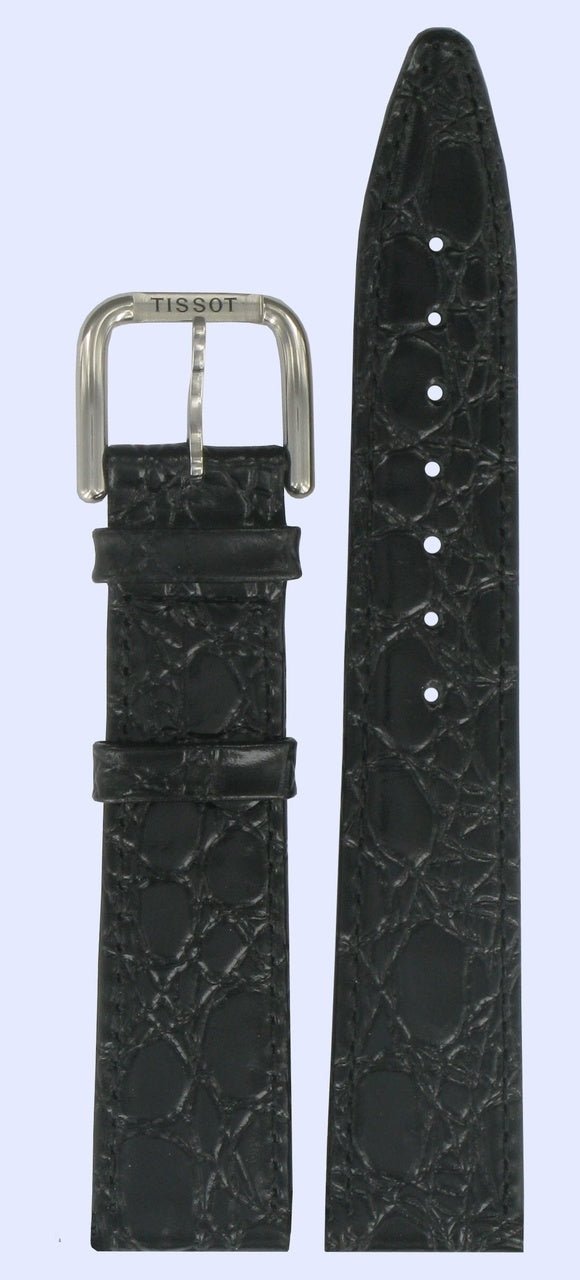 Tissot Classic Circle / Seastar II Watch Band T600013307 Black Leather 18 mm Desire - Watch Plaza