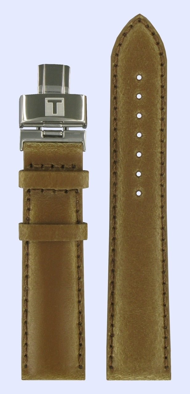 Tissot T005510A T - Trend Watch Band T600021061 Brown Leather 20 mm Quadrato - Watch Plaza