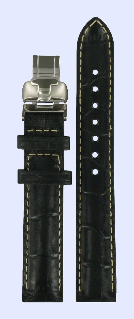 Tissot T007309A Watch Band T600027412 Black Leather 15 mm Generosi - T - Watch Plaza