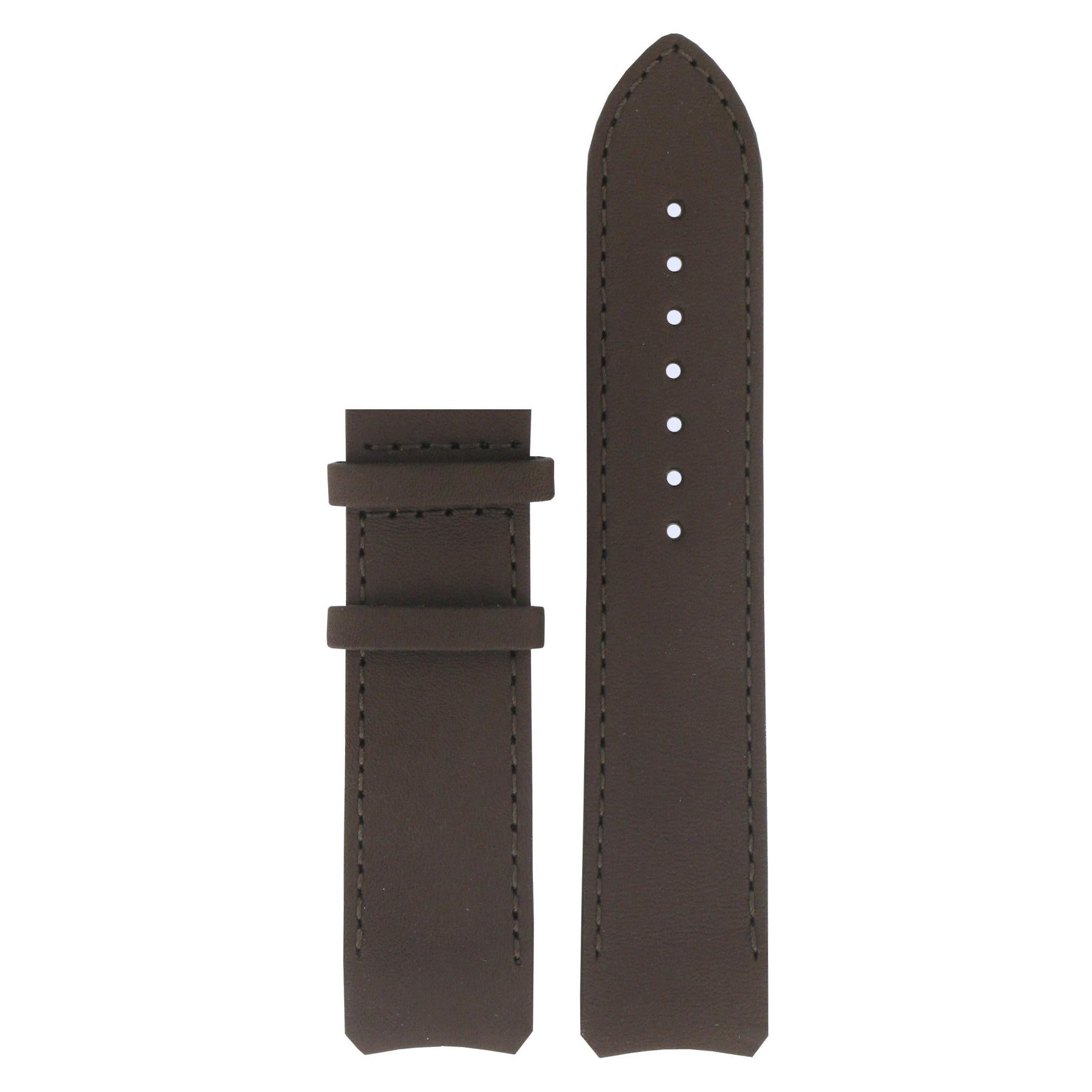 Tissot T013420A - XL Watch Band T610028699 Dark Brown Leather 21 mm T - Touch Expert - Watch Plaza
