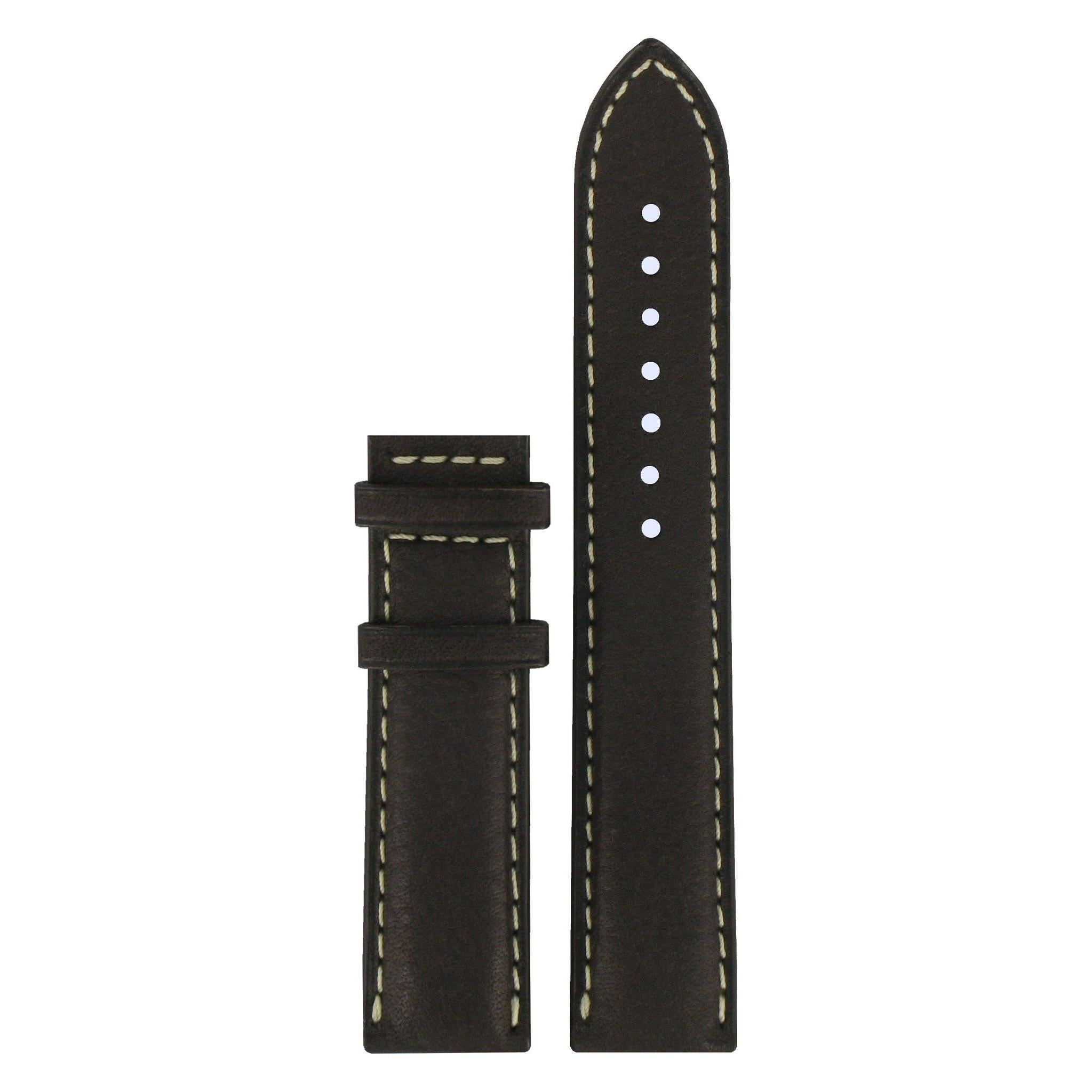 Tissot T014410A XL Watch Band T610025417 Dark Brown Leather 19 mm PRC 200 - Watch Plaza