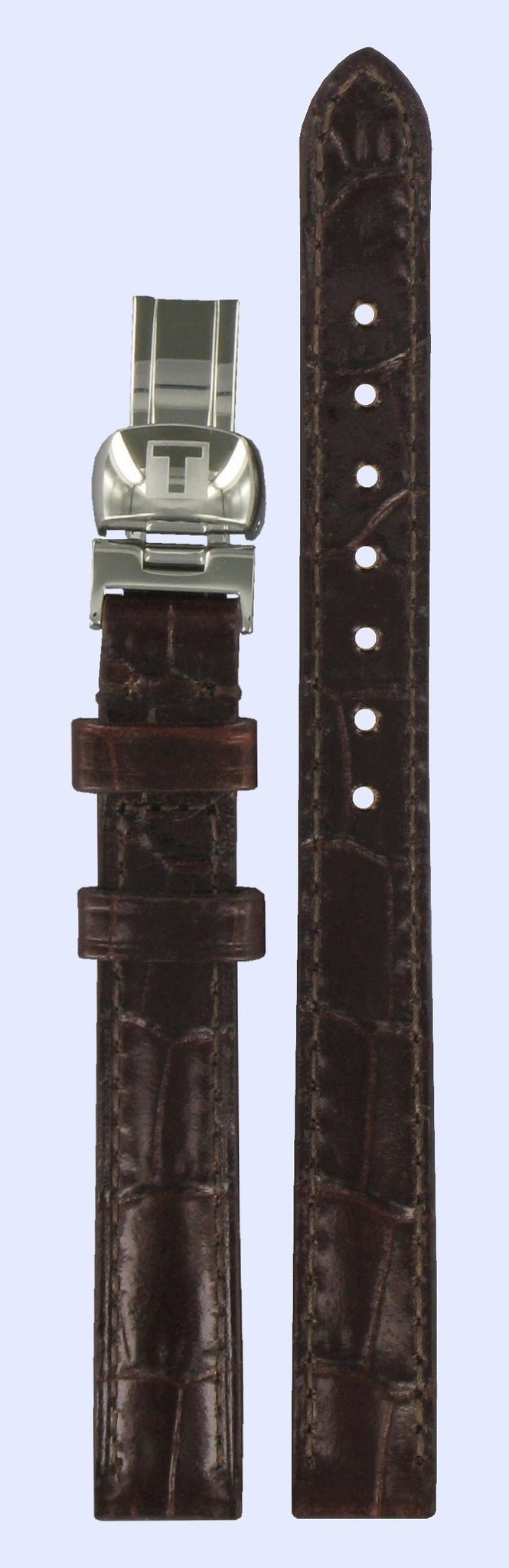 Tissot T015309A T - Trend Watch Band T600025358 Dark Brown Leather 11 mm Happy Chic - Watch Plaza