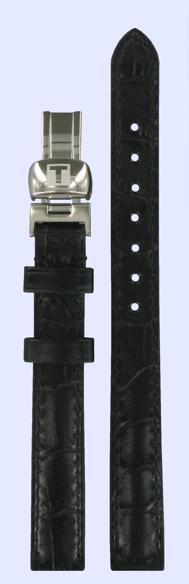 Tissot T015309A Watch Band T600025509 Black Leather 11 mm Happy Chic - Watch Plaza