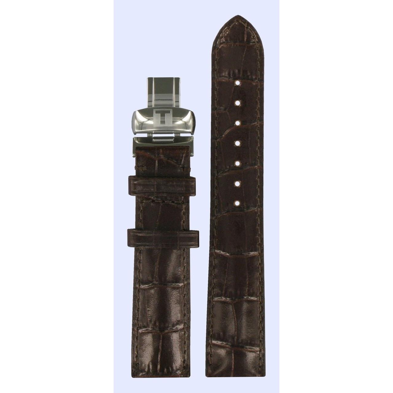 Tissot T016309A T - Trend Watch Band T600025581 Dark Brown Leather 18 mm Happy Chic - Watch Plaza