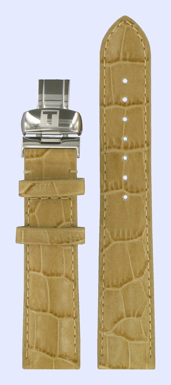 Tissot T016309A T - Trend Watch Band T600025582 Beige Leather 18 mm Happy Chic - Watch Plaza