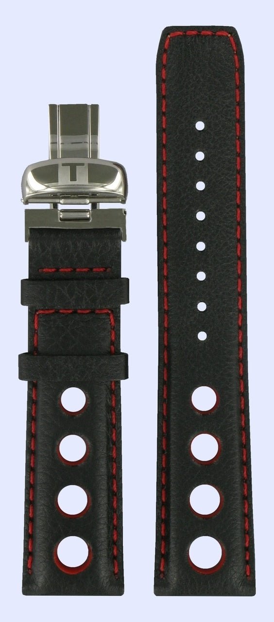 Tissot T021414A T - Sport Watch Band T600025649 Black Leather 20 mm PRS 516 - Watch Plaza