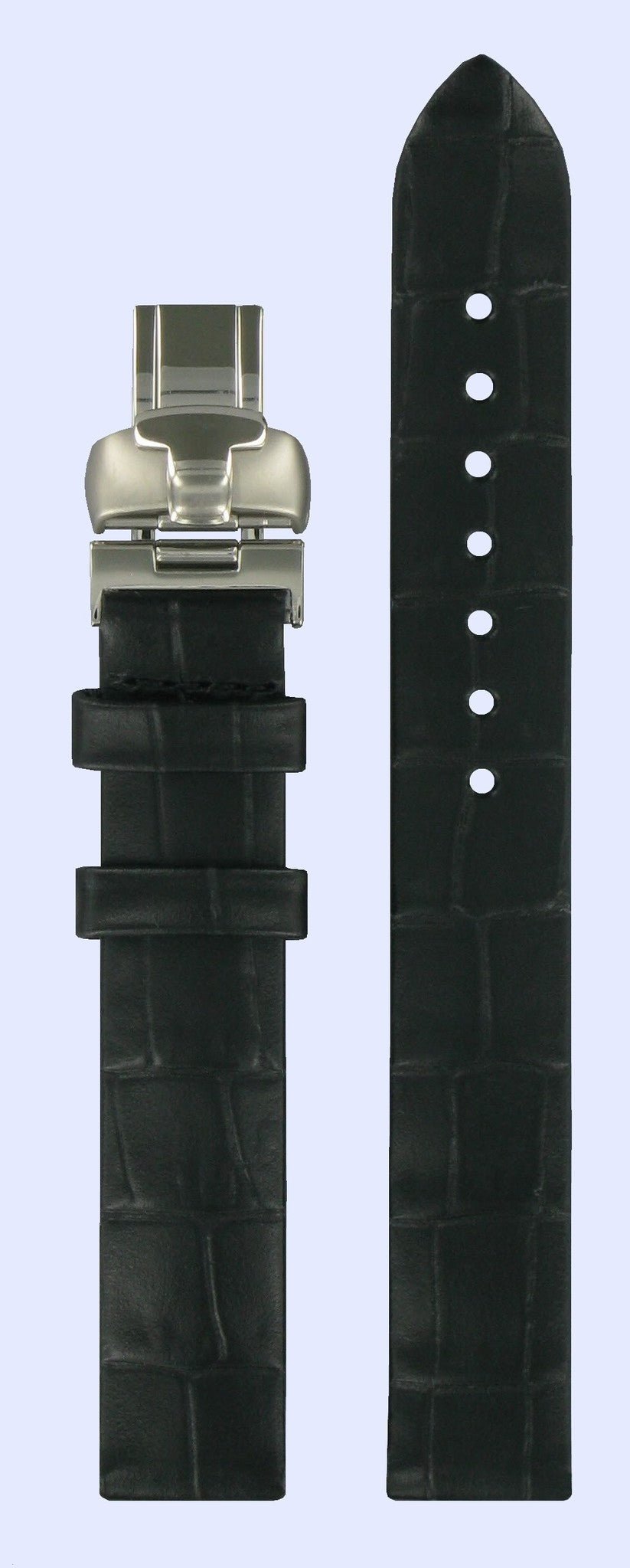 Tissot T02142552 Watch Band T600026368 Black Leather 14 mm T - Wave - Watch Plaza