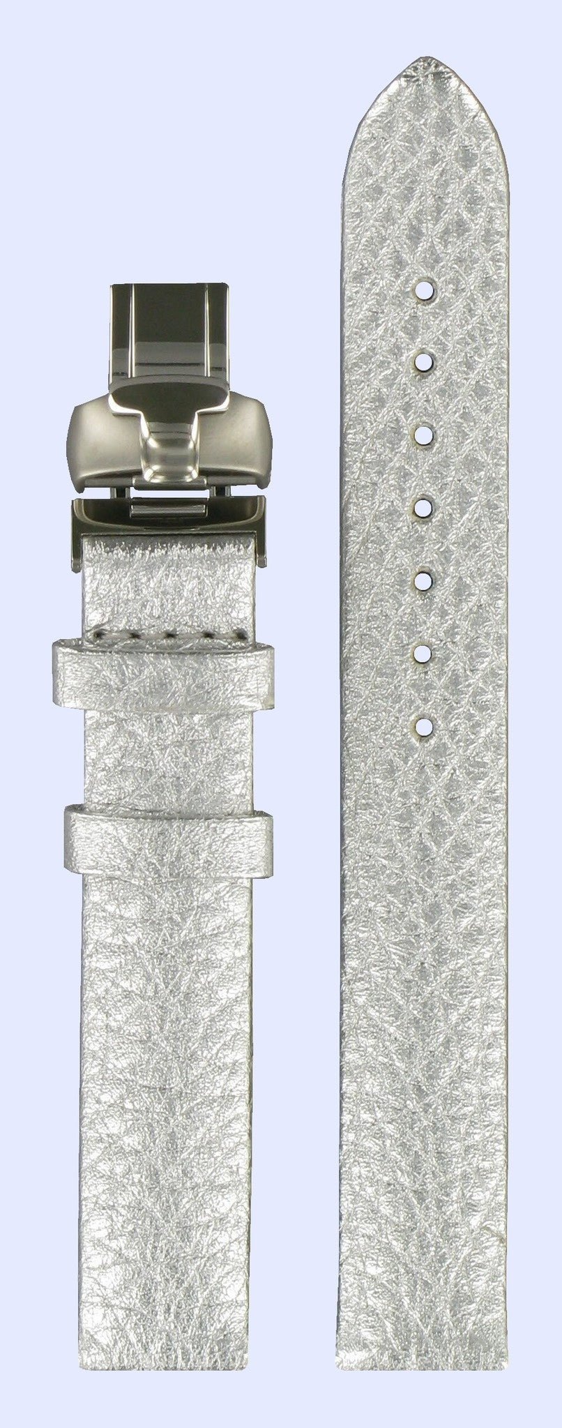 Tissot T02147582 Watch Band T600026370 Silver Leather 14 mm T - Wave - Watch Plaza