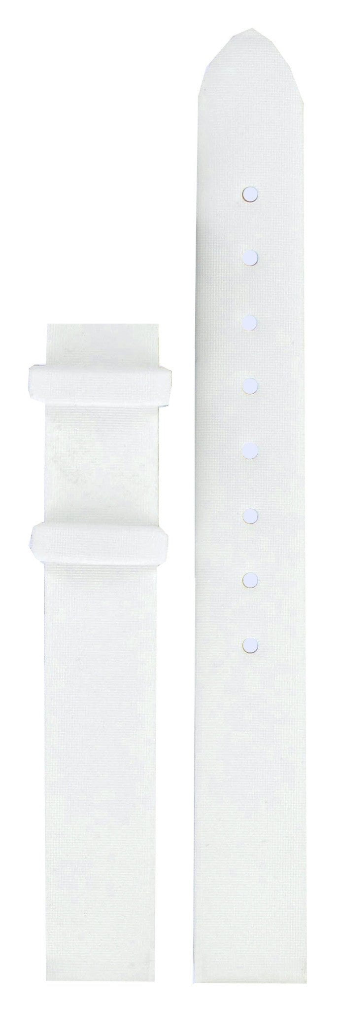 Tissot T03155580 Watch Band T610014601 White Textile 12 mm Flower Power - Watch Plaza