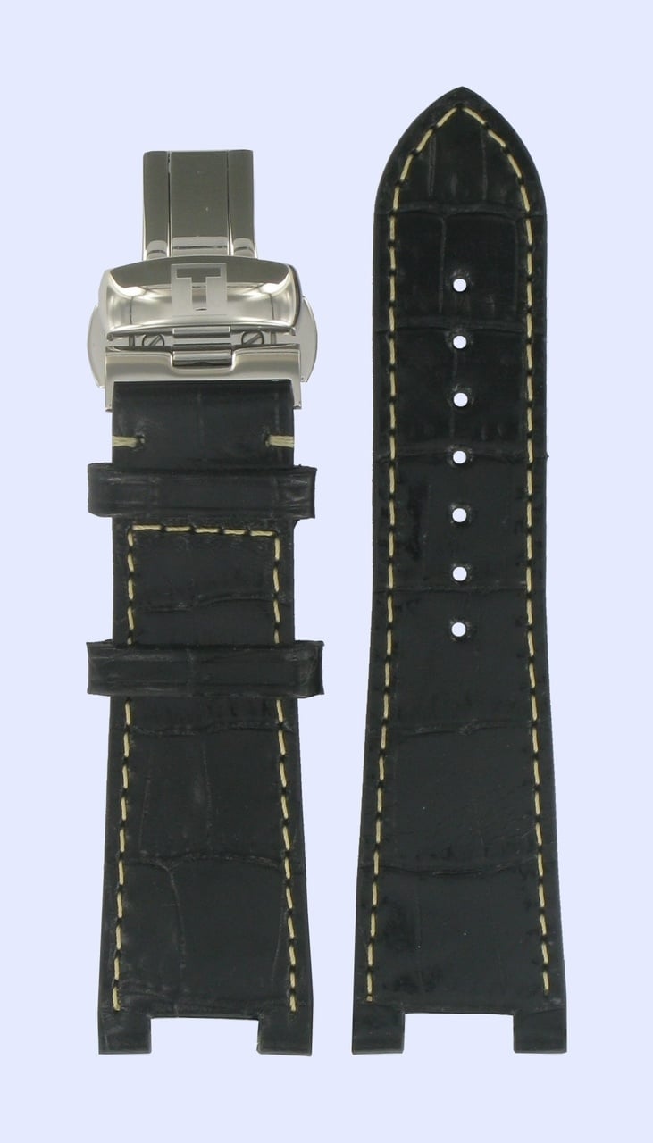 Tissot T032309A Watch Band T600027486 Black Leather 11 mm My - T - Watch Plaza