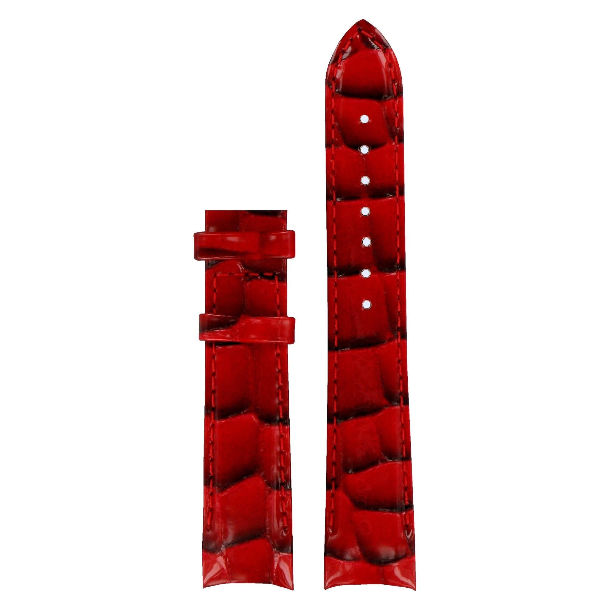 Tissot T0352071601101 Watch Band T610032638 Red Leather 18 mm Couturier - Watch Plaza
