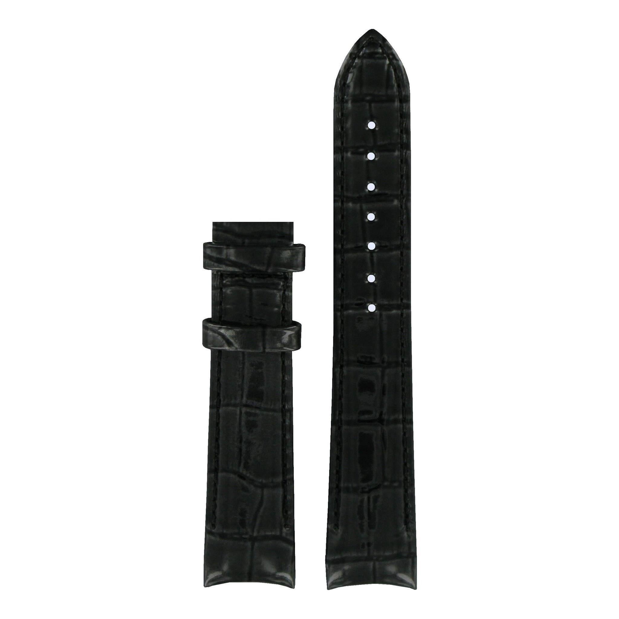 Tissot T035210A Watch Band T610031402 Black Leather 18 mm Couturier - Watch Plaza