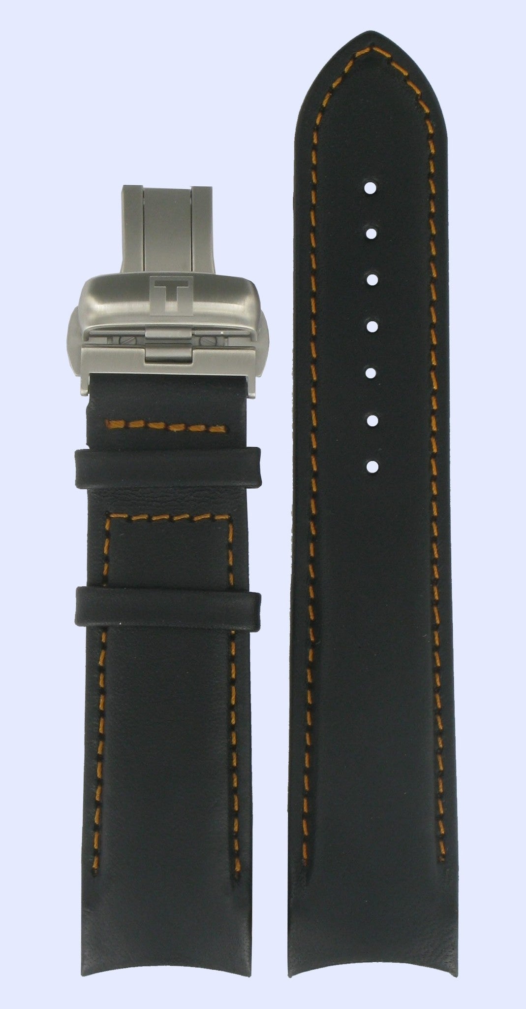 Tissot T035407A Watch Band T600028551 Black Leather 22 mm Couturier - Watch Plaza