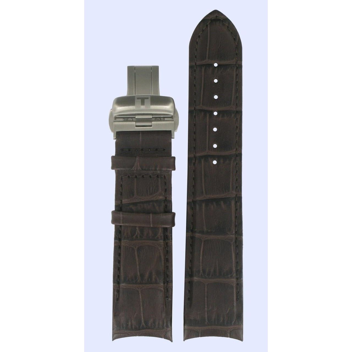 Bracelet De Montre TISSOT - Marron Foncé, 20 Mm - Neuf Sans étiquettes