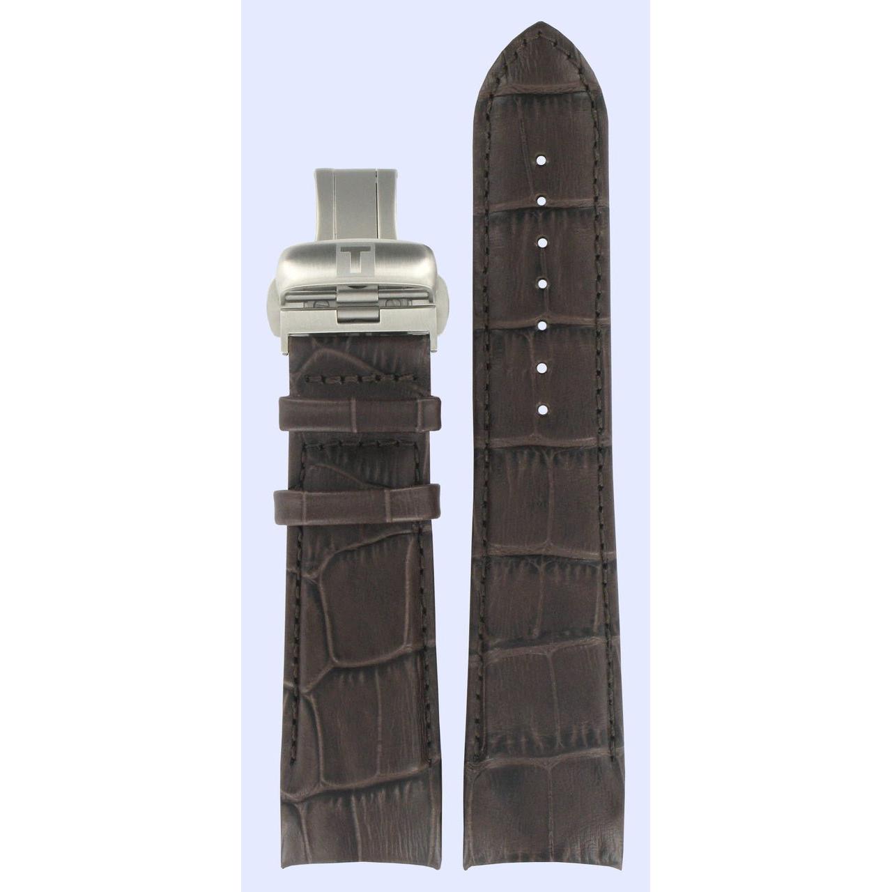 Tissot T035439A & T035617A T - Trend Watch Band T600028584 Dark Brown Leather 23 mm Couturier - Watch Plaza