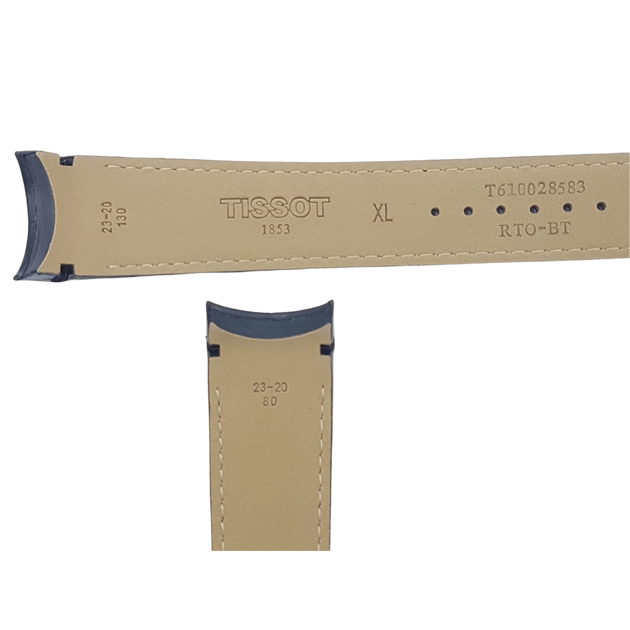 Tissot T035439A & T035617A - XL Watch Band T610028583 Black Leather 23 mm Couturier - Watch Plaza