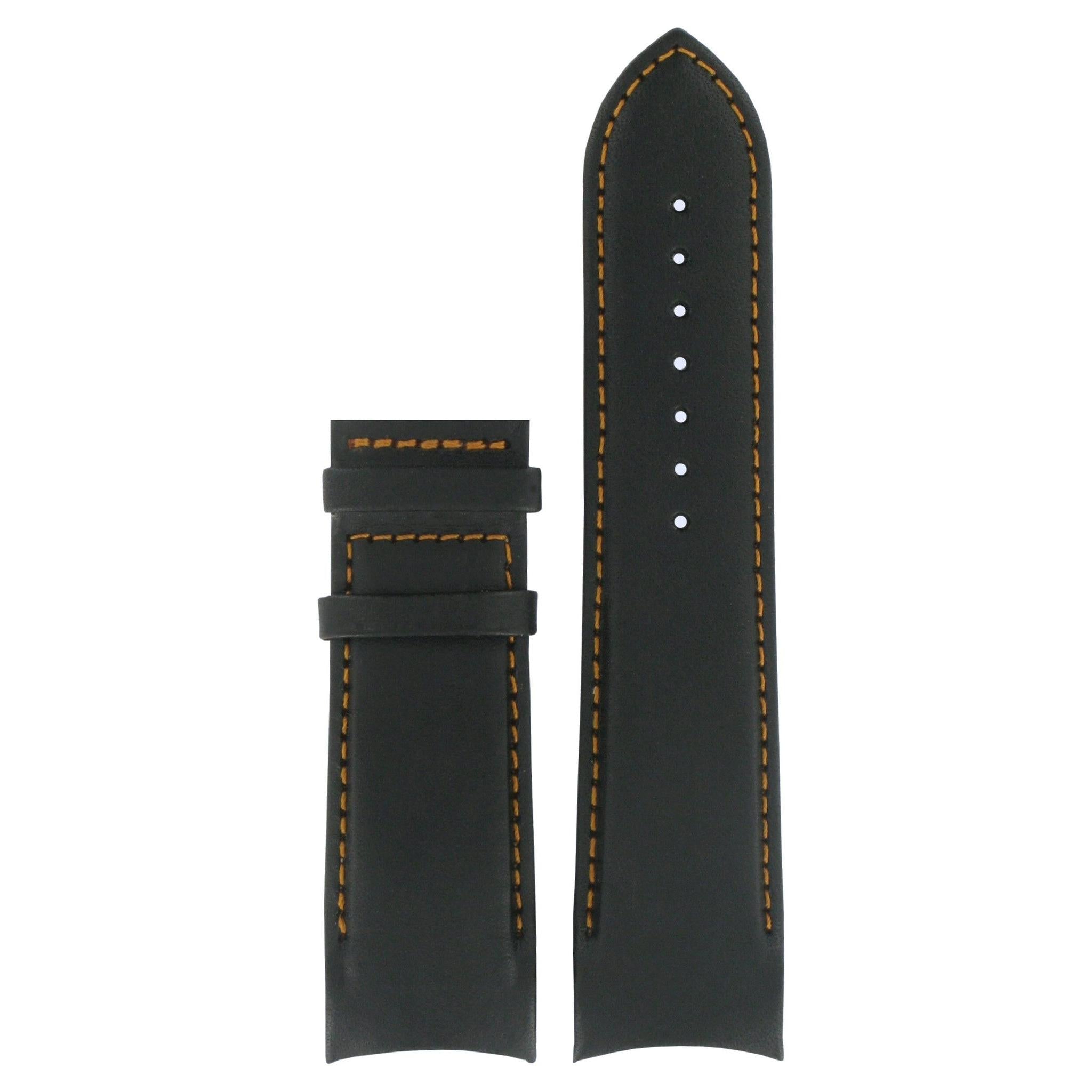 Tissot T035614A & T035627A XS Watch Band T610028614 Black Leather 24 mm Couturier - Watch Plaza