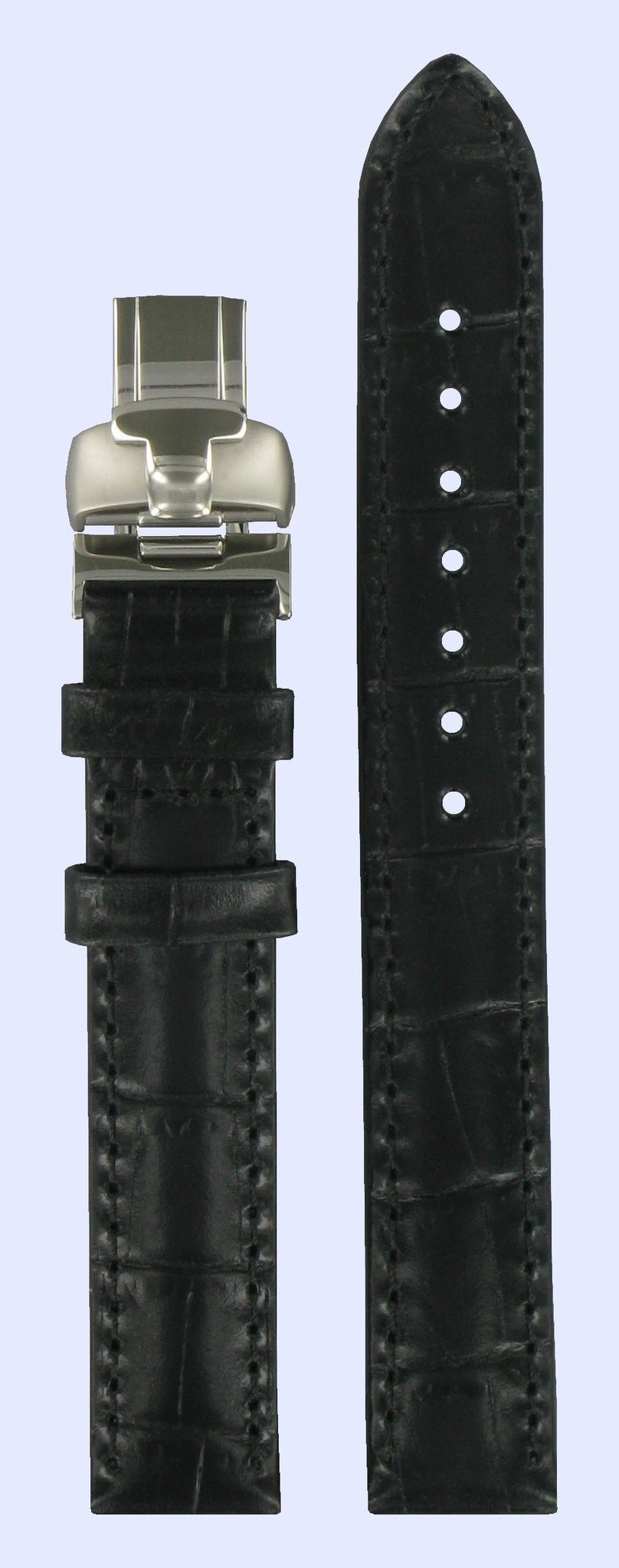 Tissot T045207 & T02122551 Watch Band T600020006 Black Leather 14 mm Bridgeport - Watch Plaza