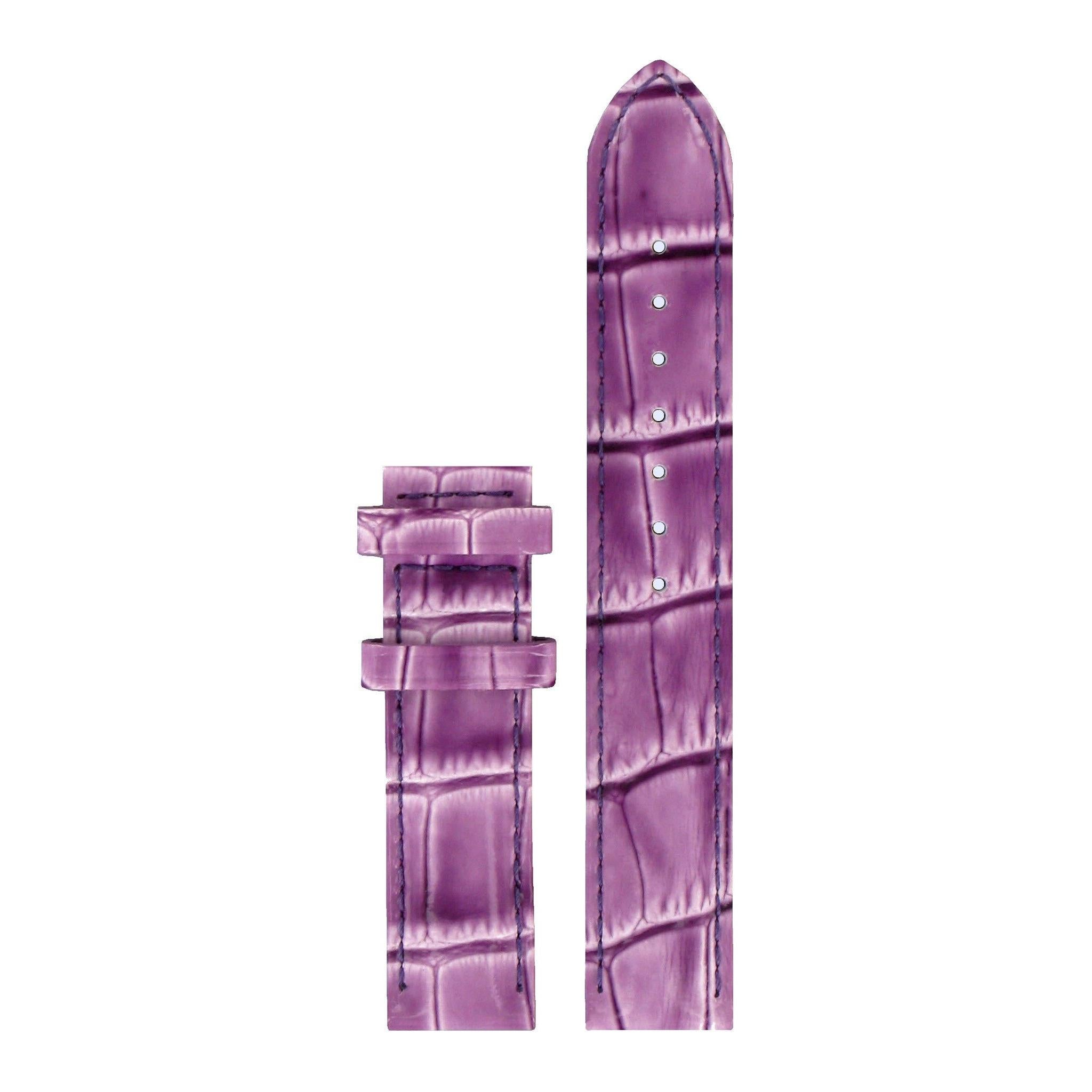 Tissot T0502071603100 Watch Band T610033268 Purple Leather 16 mm Lady Heart - Watch Plaza