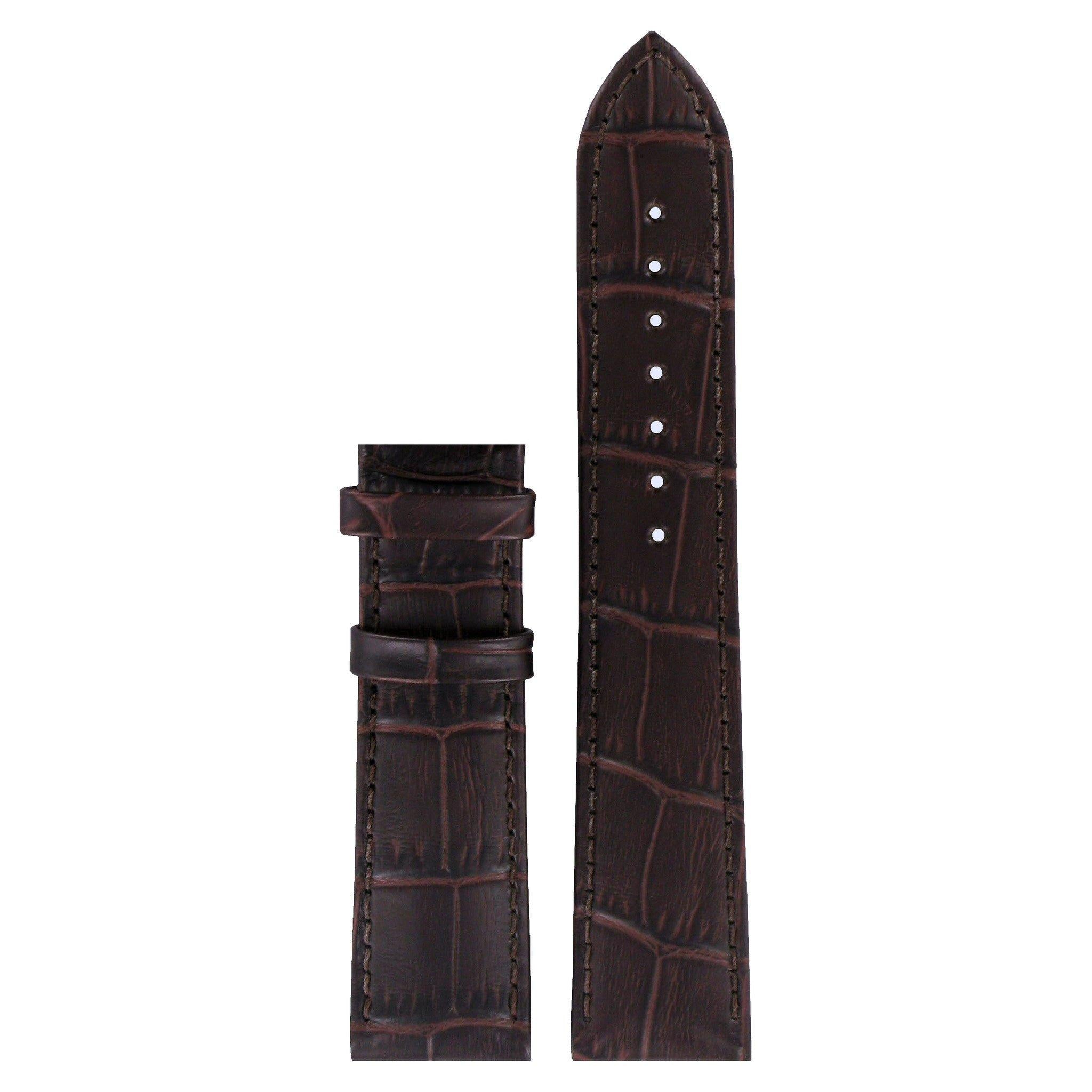 Tissot T063428A, T063610A, T063907A & T019430A XL Watch Band T610031949 Dark Brown Leather 20 mm Tradition & Visodate - Watch Plaza