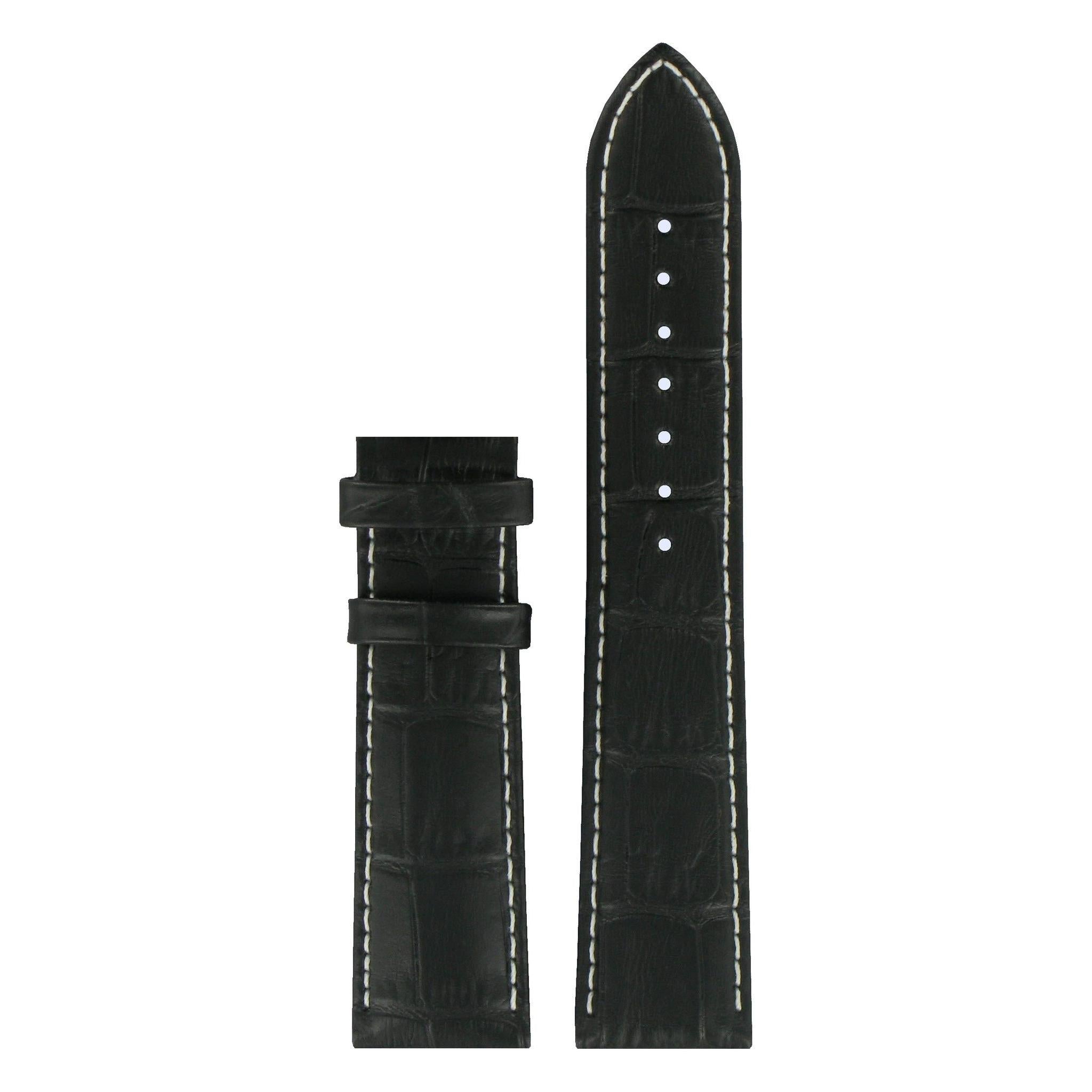 Tissot T063617A Watch Band T610031122 Black Leather 20 mm Tradition - Watch Plaza