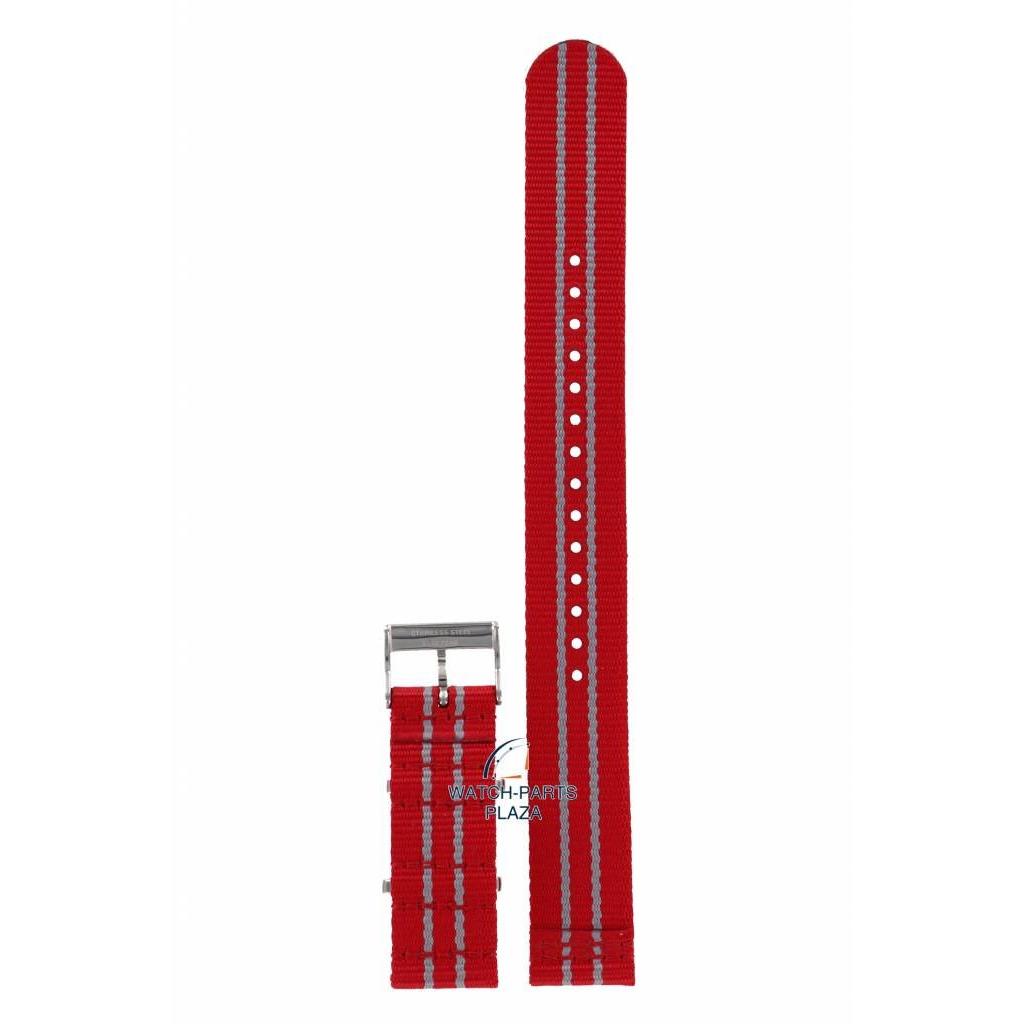 Tissot T095417 Houston Rockets Watch Band T604038996 Red Textile 19 mm Quickster - Watch Plaza